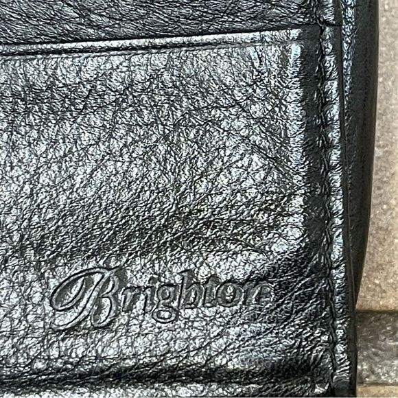 Brighton Brown Black Leather Sling Crossbody Bag. Missing strap. Western Country - Picture 10 of 10